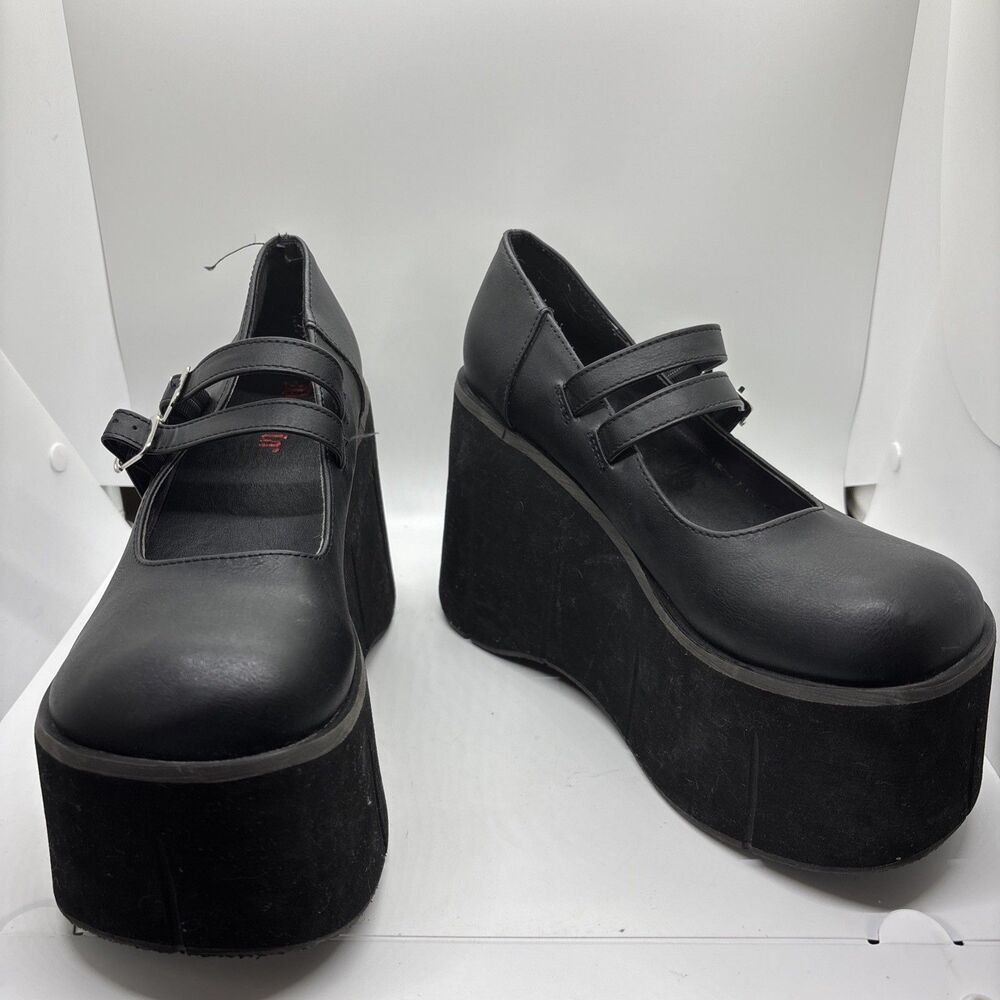 Demonia Kera-08 Black Platform Mary Jane Goth Shoes Womens Sz 8 1/2